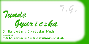 tunde gyuricska business card